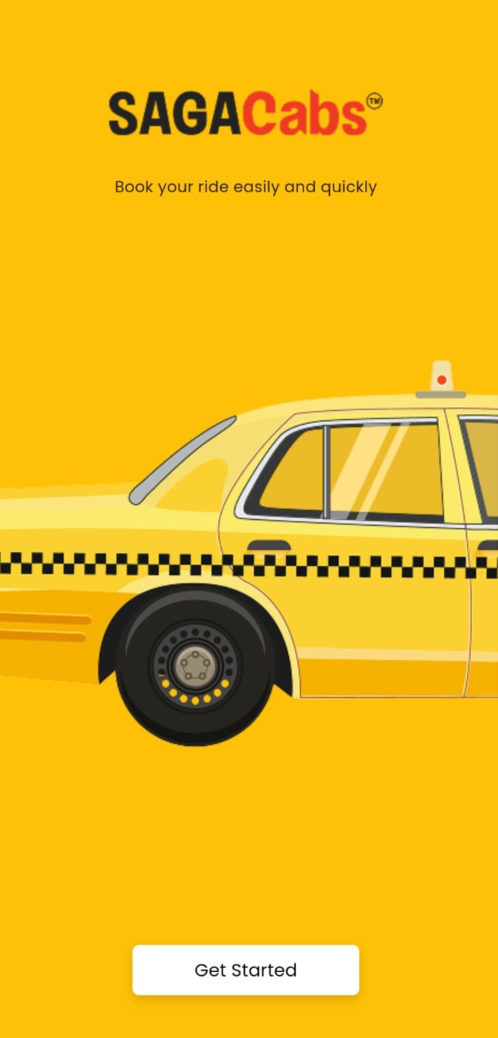 SAGACabs App Interface